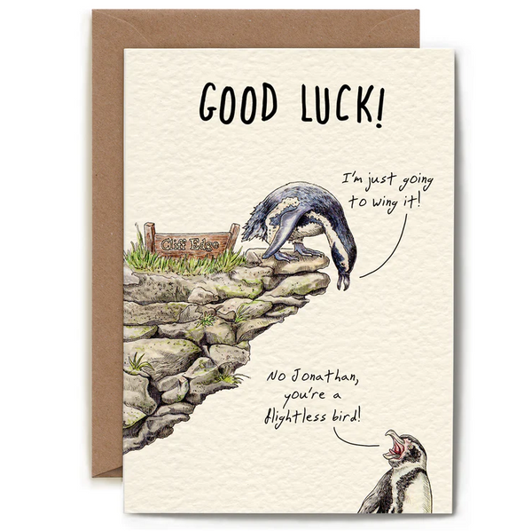 IN STOCKI Flightless Bird Card Hester And Cook Chartreuse Pear in-stocki-flightless-bird-card-hester-and-cook-chartreuse-pear