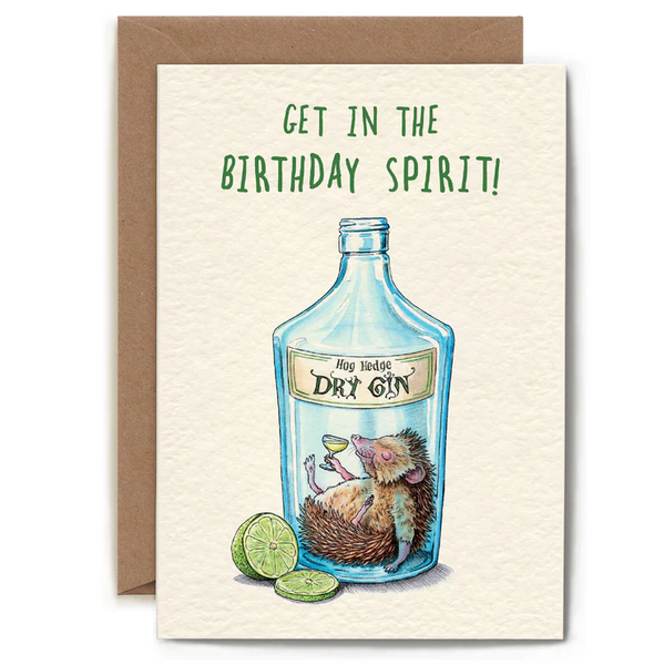 IN STOCK Hedgehog Spirit Card Hester And Cook Chartreuse Pear in-stock-hedgehog-spirit-card-hester-and-cook-chartreuse-pear
