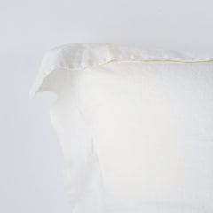 Linen Euro Sham in Winter White from Bella Notte Linens