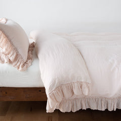 Linen Whisper Duvet Cover in Pearl from Bella Notte
