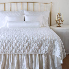 Luna Queen Coverlet in White from Bella Notte Linens