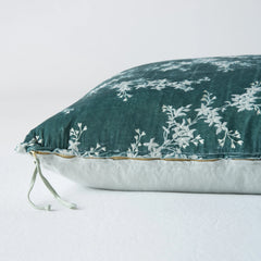 Lynette 24x24 Square Throw Pillow in Eucalyptus from Bella Notte Linens