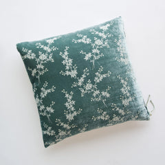 Lynette 24x24 Square Throw Pillow in Eucalyptus from Bella Notte Linens