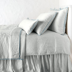 King Paloma Bed Skirt in Cloud from Bella Notte Linens