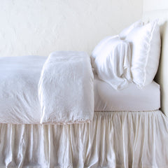 King Paloma Duvet Cover in White from Bella Notte Linens