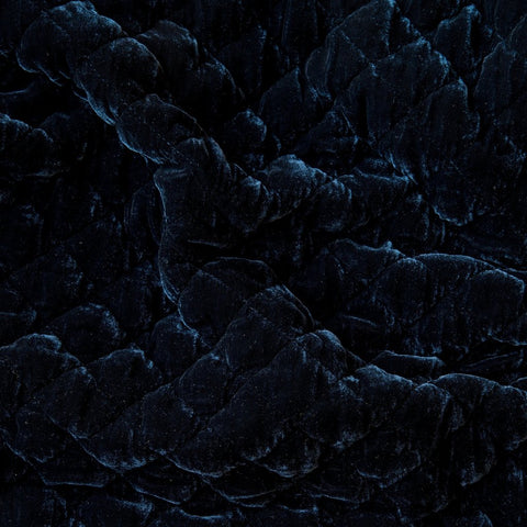 Silk Velvet Quilted Coverlet - Midnight - King