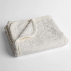 Adele Baby Blanket in Winter White from Bella Notte Linens