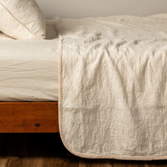 Adele Coverlet from Bella Notte Linens in the color Natural.