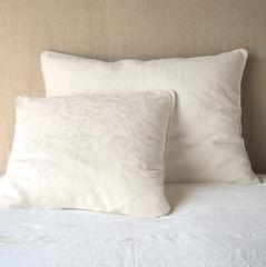 Adele Euro Sham in Parchment from Bella Notte Linens