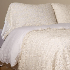 Allora Lace Pillowcase - Winter White - King - COMING SOON!