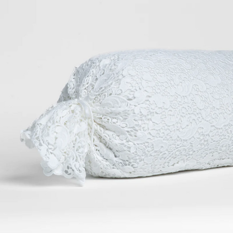 Allora Lace Bolster - White - COMING SOON!