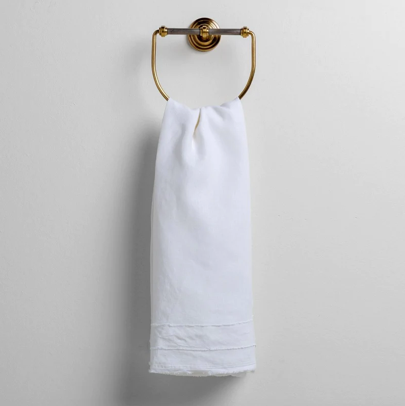 Austin Guest Towel in White by Bella Notte