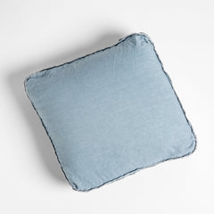 Austin 18x18 throw pillow by Bella Notte Linens in the color Tahoe Blue.