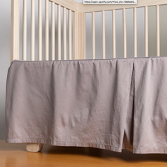 Bria Crib Skirt in French Lavender from Bella Notte Linens