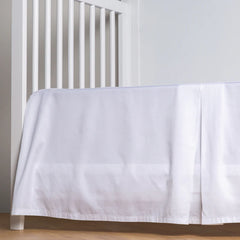 White Crib Skirt in Bria from Bella Notte Linens