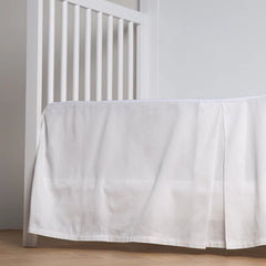 Winter White Crib Skirt in Bria from Bella Notte Linens