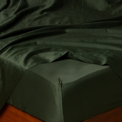 Bria Fitted Sheet in Juniper from Bella Notte Linens