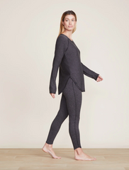 Butterchic Knit Heavy Fold Over Leggings in Carbon from Barefoot Dreams