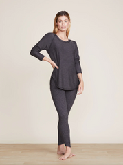Butterchic Knit Heavy Fold Over Leggings in Carbon from Barefoot Dreams