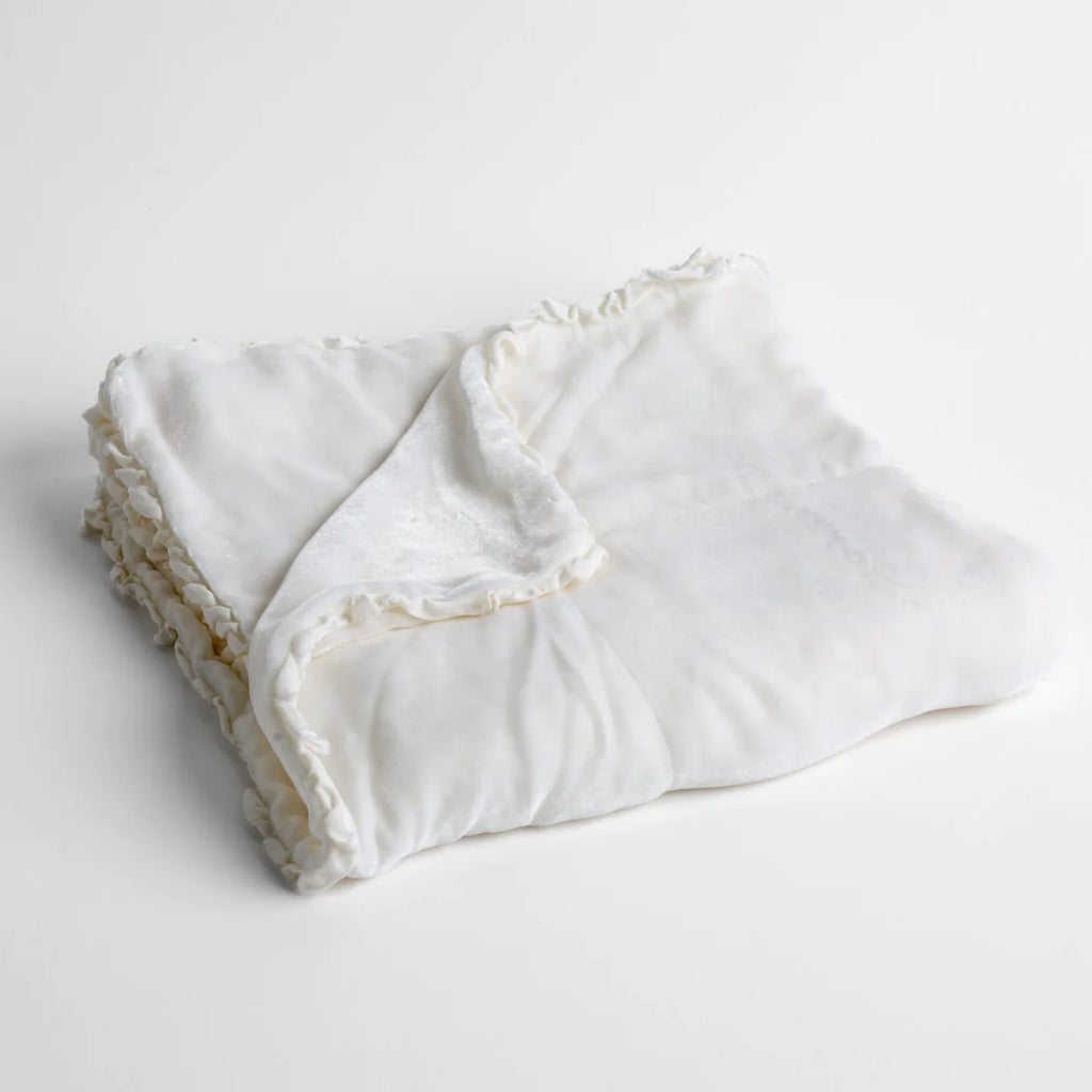 White Baby Blanket in Carmen from Bella Notte Linens