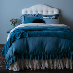Linen Whisper Duvet from Bella Notte Linens in the color Cenote.