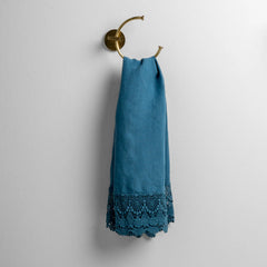 Mattine Guest Towel from Bella Notte Linens in the color Cenote.