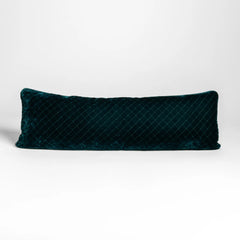 Silk Velvet Quilted Body Pillow from Bella Notte Linens in Cenote.