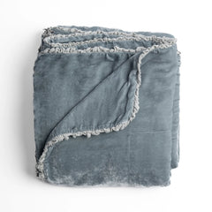 Carmen Throw Blanket from Bella Notte Linens in the color Cloud.