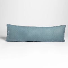 Silk Velvet Quilted Body Pillow from Bella Notte Linens in Cloud.