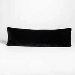 Silk Velvet Quilted Body Pillow from Bella Notte Linens in Corvino.