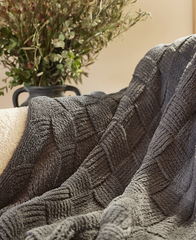 CozyChic Diamond Weave Blanket in Carbon from Barefoot Dreams