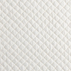 Silk Velvet Quilted Throw Blanket from Bella Notte Linens in the color Crema.