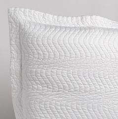 Custom Cirillo Accent Pillow in White from Bella Notte Linens