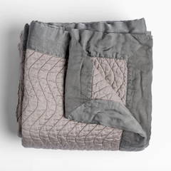 Custom Cirillo Throw Blanket in Fog from Bella Notte Linens
