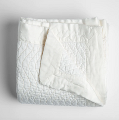 Custom Cirillo Throw Blanket in Winter White from Bella Notte Linens