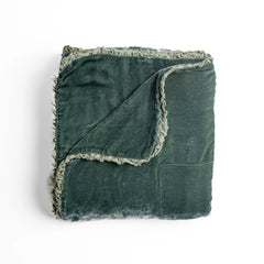 Carmen Throw Blanket from Bella Notte Linens in the color Eucalyptus.