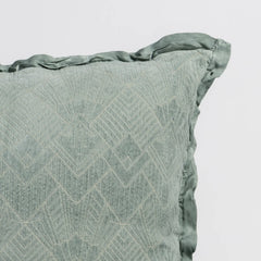 Trettino Sham from Bella Notte Linens in the color Eucalyptus.
