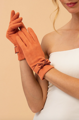 Fenella Gloves in Tangerine from Powder