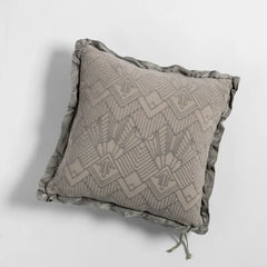 Trettino 24x24 Throw Pillow from Bella Notte Linens in the color Fog.