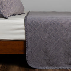 Trettino Bedspread from Bella Notte Linens in the color French Lavender.