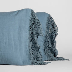 Frida Pillowcases from Bella Notte Linens in the color Tahoe Blue.