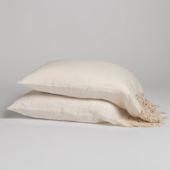 Frida Standard Pillowcases from Bella Notte Linens in their new color, Natural.
