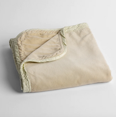 Harlow Baby Blanket in Parchment from Bella Notte Linens