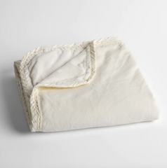 Harlow Baby Blanket in Winter White from Bella Notte Linens