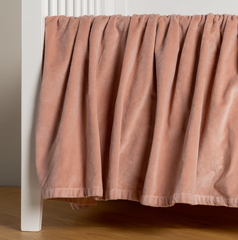 Harlow Crib Skirt in Rouge from Bella Notte Linens