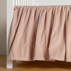 Harlow Crib Skirt in Pearl from Bella Notte Linens