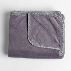 Harlow Throw Blanket in French Lavender from Bella Notte Linens