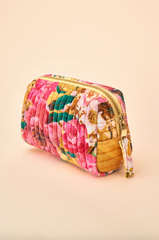 Impressionist Floral Quilted Vanity Bag in Mustard from Powder