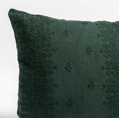 Ines Accent Pillow Throw in Juniper from Bella Notte Linens