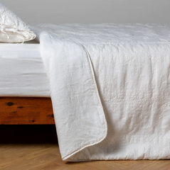 Ines King Bedspread in Winter White from Bella Notte Linens